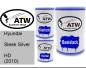 Preview: Hyundai, Sleek Silver, HD (2010): 500ml Lackdose + 500ml Klarlack + 250ml Härter - Set, von ATW Autoteile West.